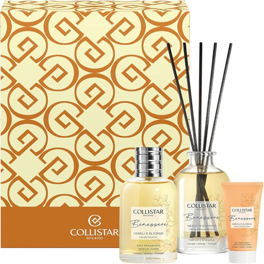 Collistar beauty product set with a decorative box featuring the brand logo.