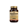 Omega-3 supplement bottle with Solgar label on a white background