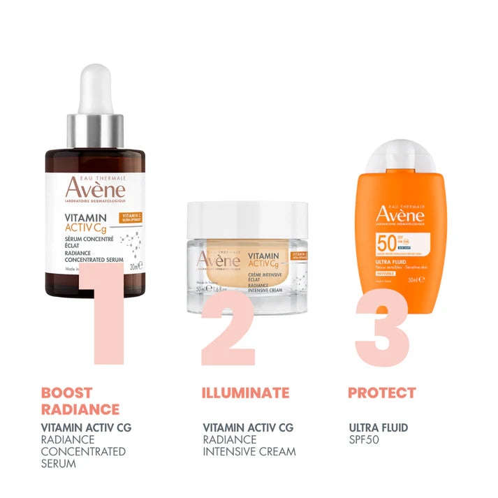 AVENE Vitamin Activ CG Radiance Serum 30ML + 1FREE Hydrance Hydrating Aqua-Gel 50ML