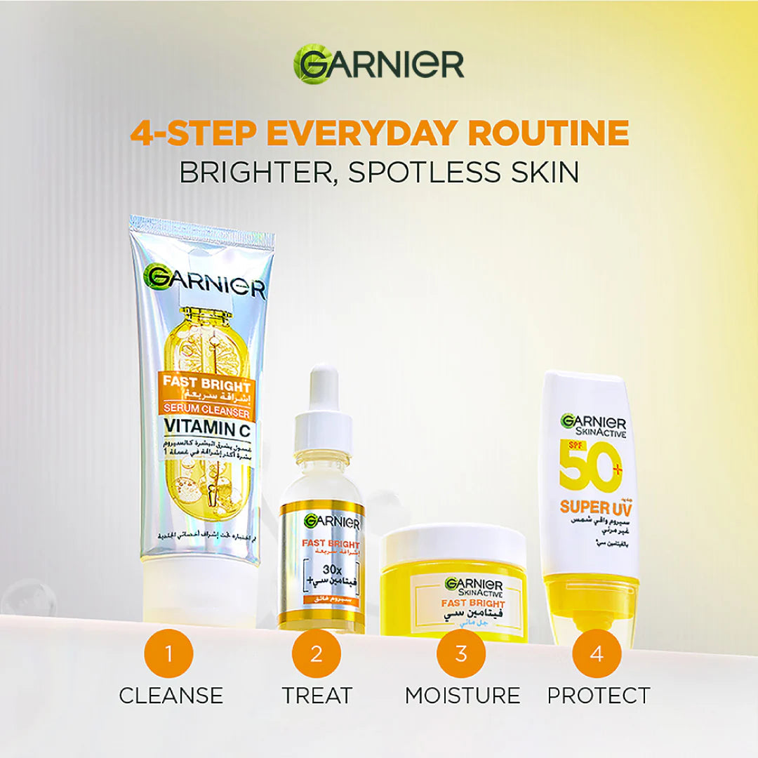 Garnier Fast Bright Serum Cleanser Dual Action Foam Cleanser 100ml