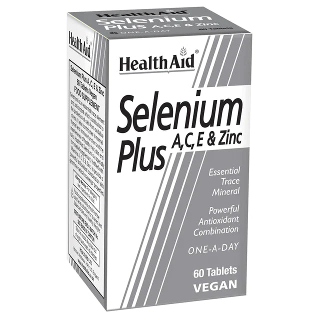 Health aid Selenium Plus A,C,E & Zinc 60 Capsules - dsonline.me