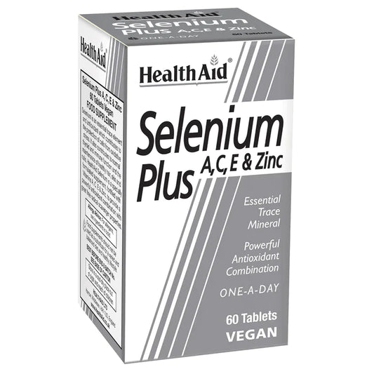Health aid Selenium Plus A,C,E & Zinc 60 Capsules - dsonline.me