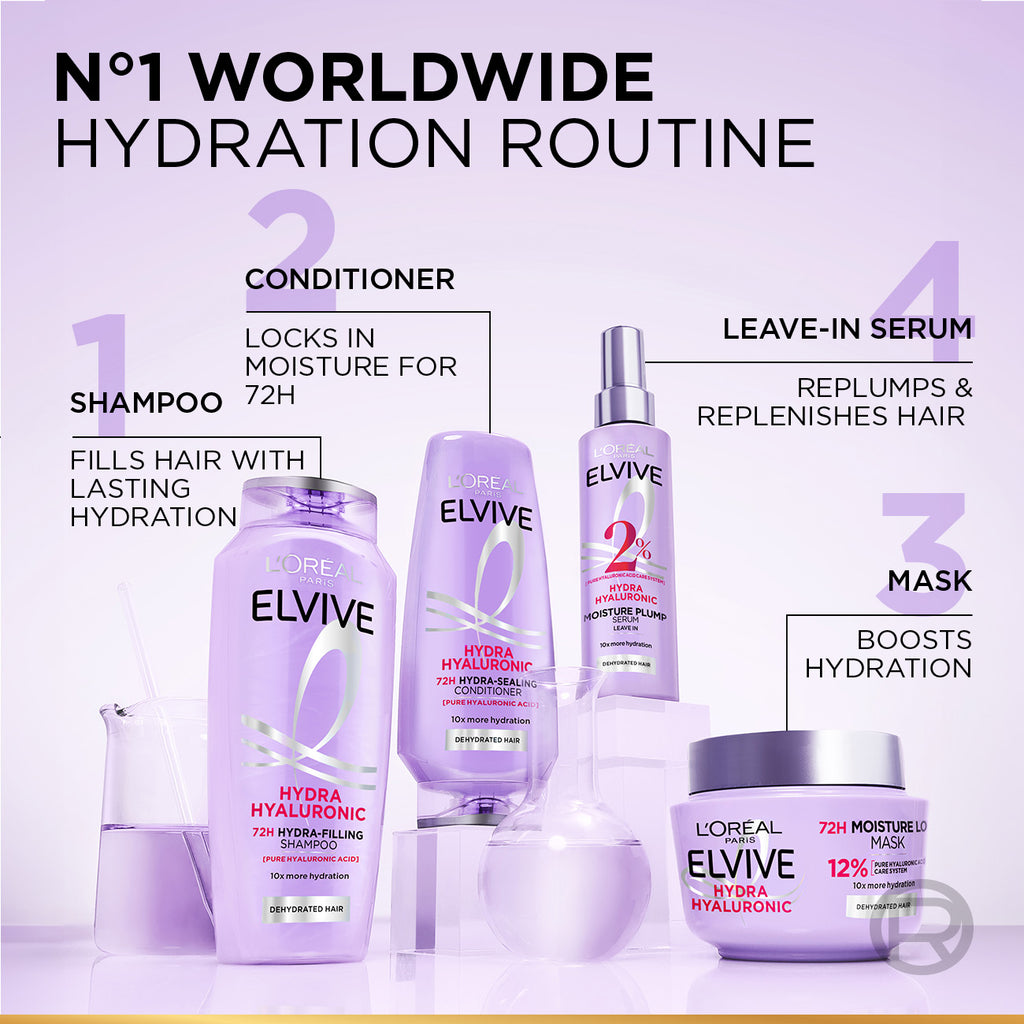 L’Oréal Paris Elvive Hyaluron Plump 2% Moisture Plump Serum with Hyaluronic Acid For Dehydrated Hair