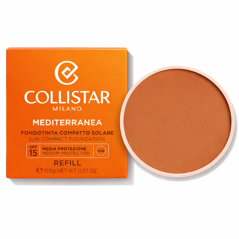 Collistar Mediterranea sun compact foundation refill on a white background