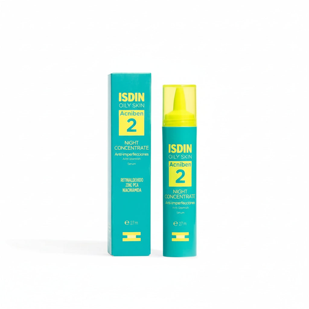 Isdin Acniben 2 Night Concentrate packaging on a white background