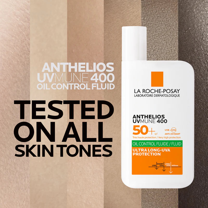 La Roche-Posay Anthelios UVMune 400 Oil Control Invisible Fluid Sunscreen SPF 50+ for Oily Skin 50ml