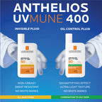 La Roche-Posay Anthelios UVMune 400 Oil Control Invisible Fluid Sunscreen SPF 50+ for Oily Skin 50ml