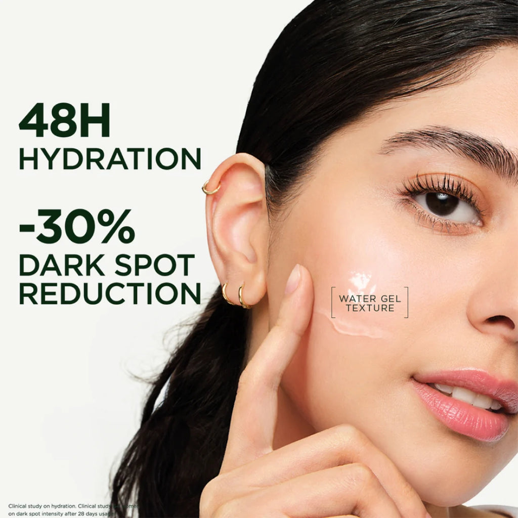 Garnier Fast Bright Vitamin C Water Gel Moisturizer, 48 Hours Hydration Anti Dark Spots