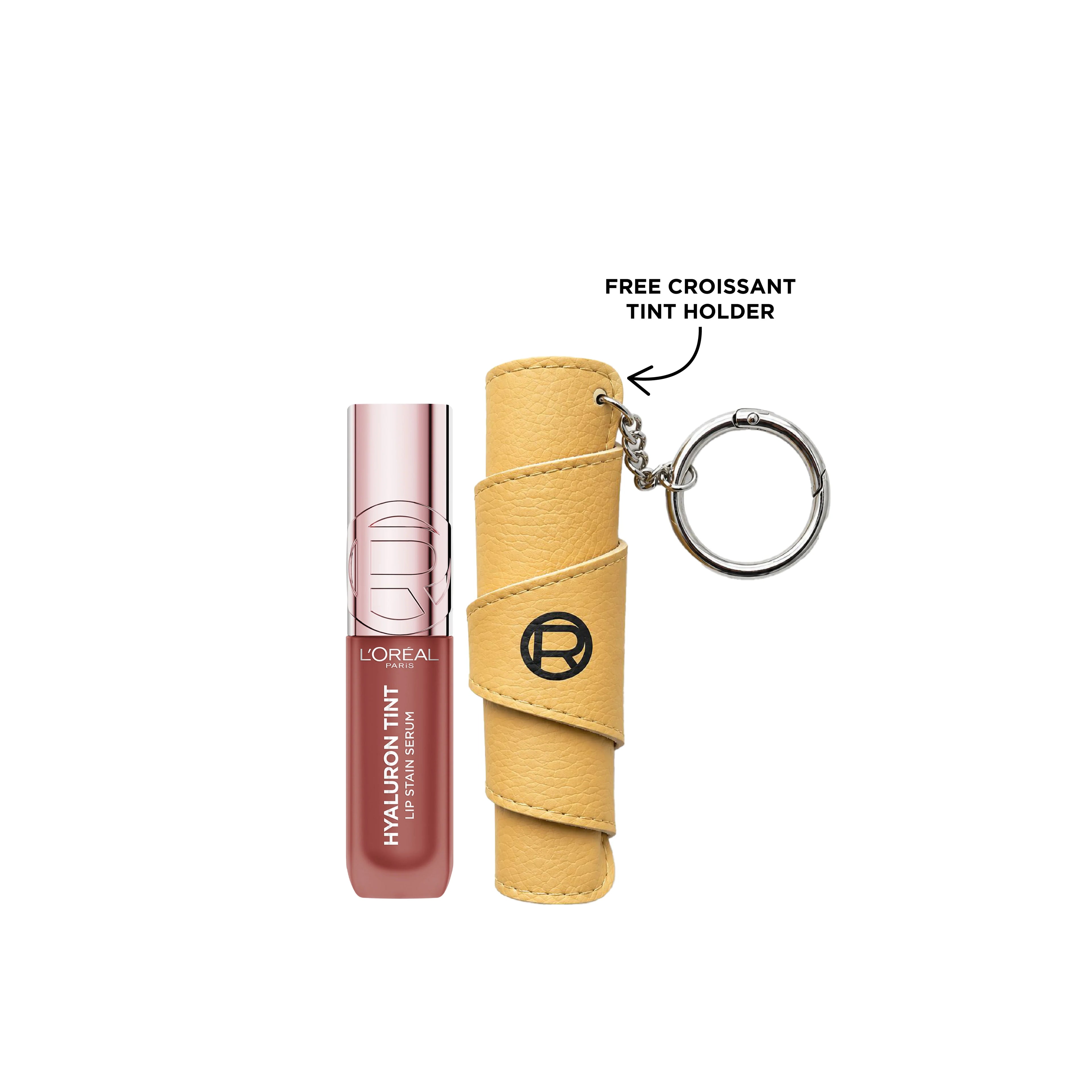 L’Oréal Paris Hyaluron Tint Lip Stain Serum + Free Coissant Keychain Bundle