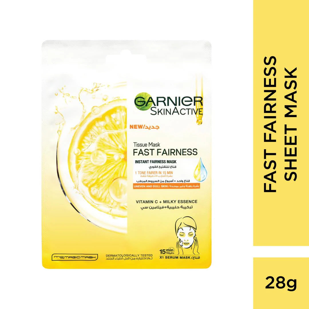 Garnier Fast Fairness Tissue Mask For uneven & Dull Skin