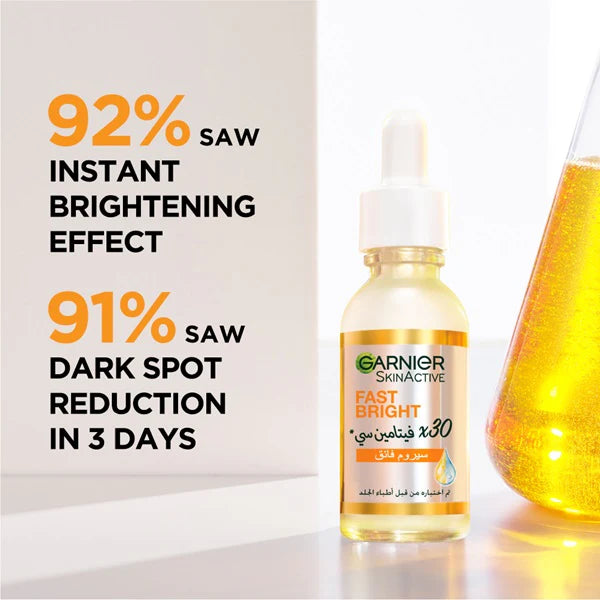 Garnier Skin Active Fast Bright Vitamin C + Niacinamide 30x Brightening Booster Day Serum