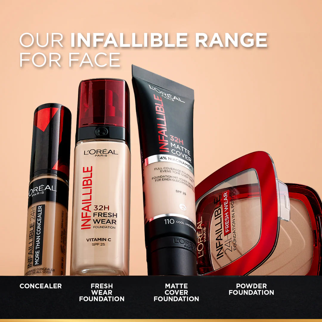 L’Oréal Paris Makeup Infaillible 32H Freshwear Liquid Foundation, Vitamin C, SPF25