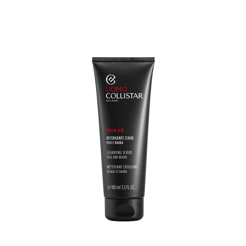 Collistar shaving scrub tube on a white background