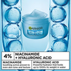Garnier Hyaluron Fresh & Plump Cream - Hydration, 48H Oil Free - 4% [Hyaluronic Acid + Niacinamide] - Cruelty Free International & Vegan
