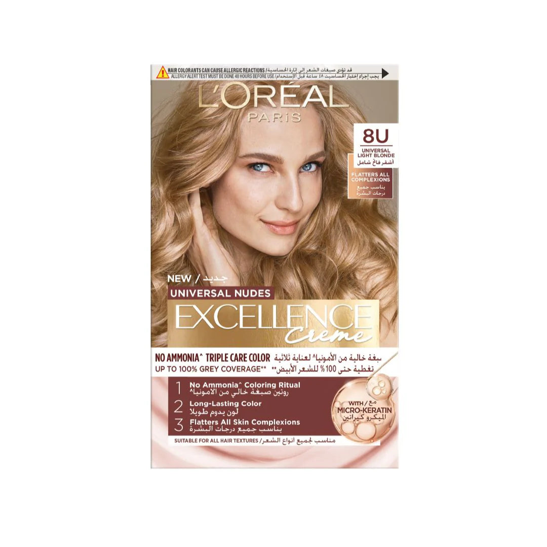L'Oreal Paris Excellence Crème Universal Nudes Hair Coloration, Ammonia-free Conditioning Coloration