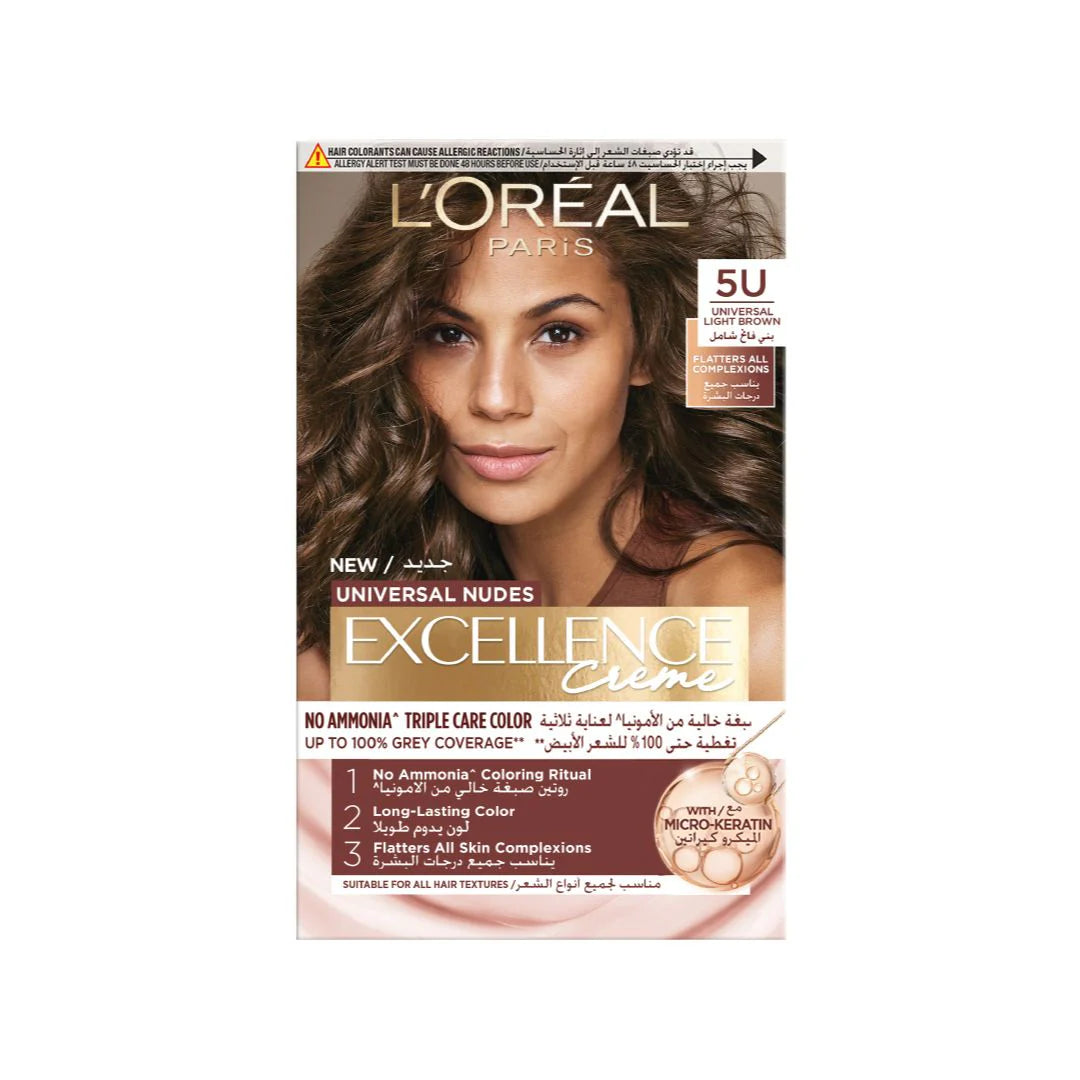 L'Oreal Paris Excellence Crème Universal Nudes Hair Coloration, Ammonia-free Conditioning Coloration