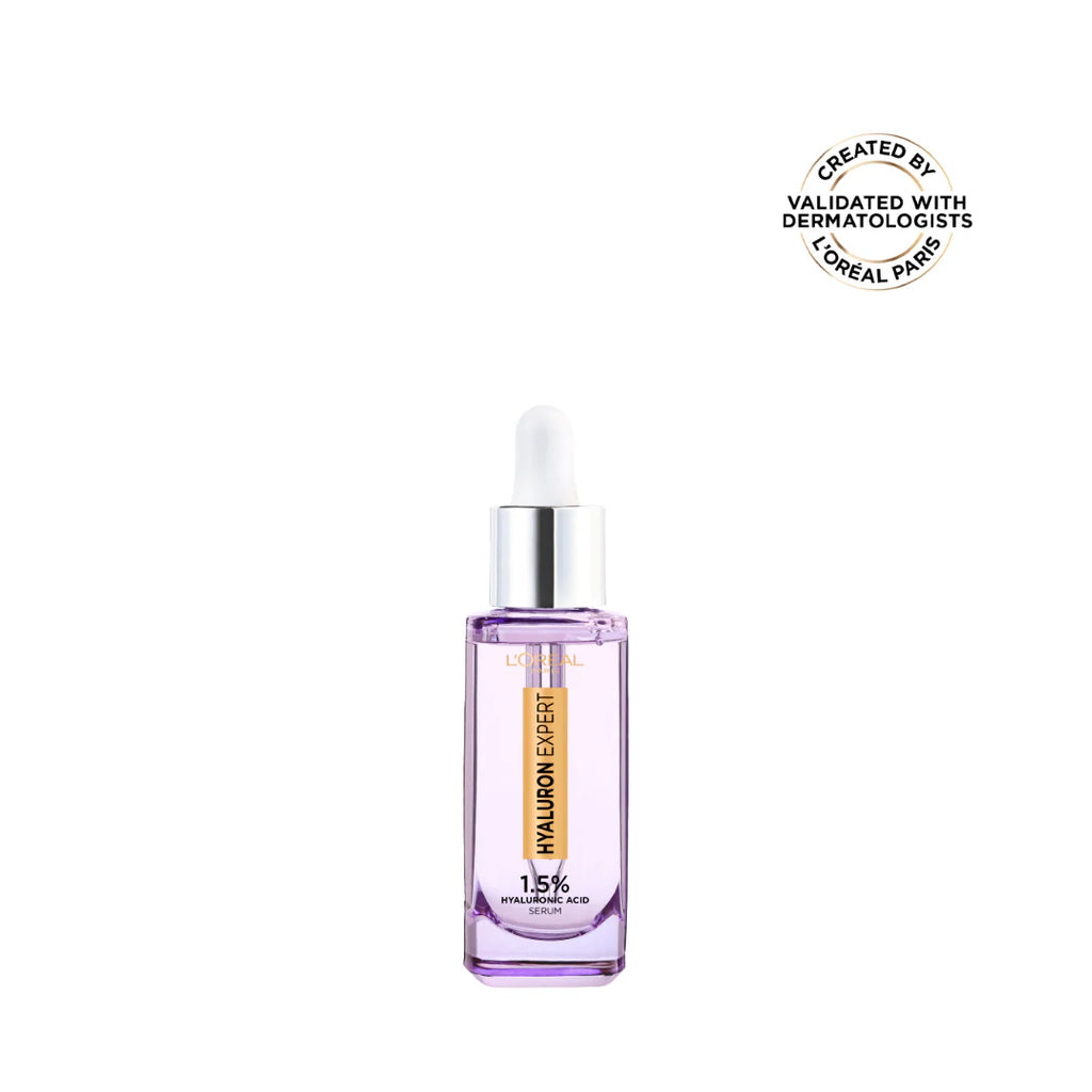 L’Oréal Paris, Hyaluron Expert Replumping Face Serum, with 1.5% Hyaluronic Acid, for Fine Lines Reduction, Hydration and Youthful Looking Skin , 30ml