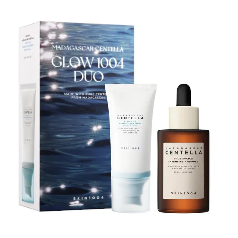 SKIN1004 Madagascar Centella Glow 1004 Duo product set on a white background