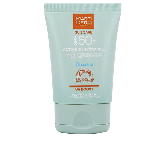 MartiDerm Active [D] Hydra Gel SPF 50+ in 50ml tube – lightweight daily facial sunscreen
