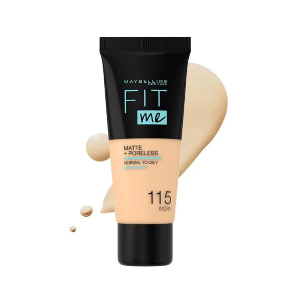 Maybelline Fit Me Matte Poreless Liquid Foundation Ideal For Normal To Oily Skin