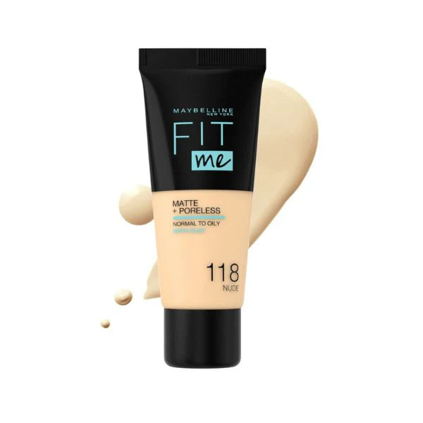 Maybelline Fit Me Matte Poreless Liquid Foundation Ideal For Normal To Oily Skin