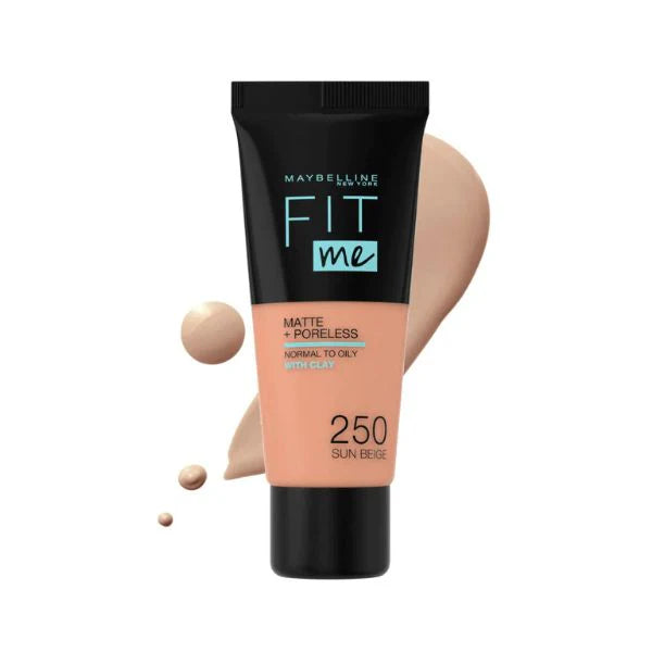 Maybelline Fit Me Matte Poreless Liquid Foundation Ideal For Normal To Oily Skin