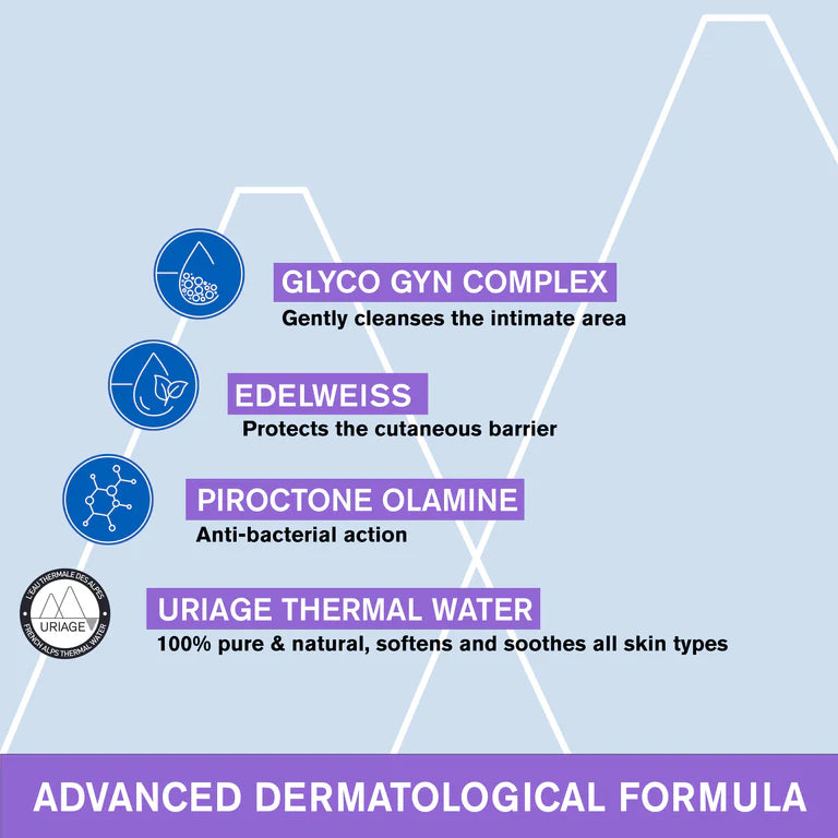 Uriage Gyn-8 Soothing Cleansing Gel Intimate Hygiene - Weakened Irritated Mucous Membranes