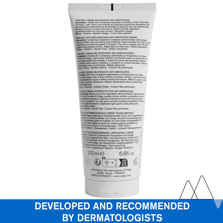 Uriage Xemose Lipid-Replenishing Anti-Irritation Cream - Very Dry Skin Prone to Atopy