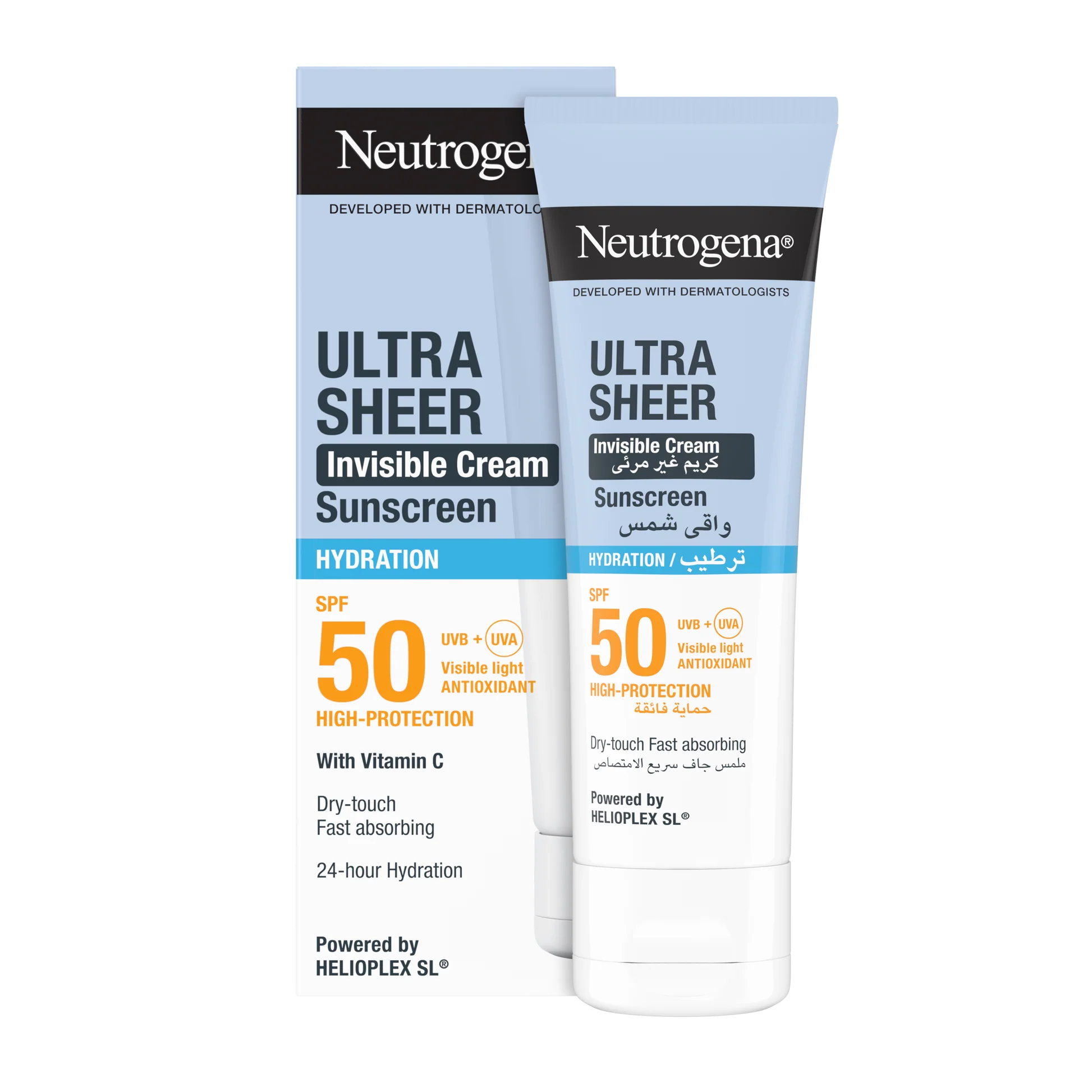 Neutrogena Ultra Sheer Invisible Cream Sunscreen SPF50