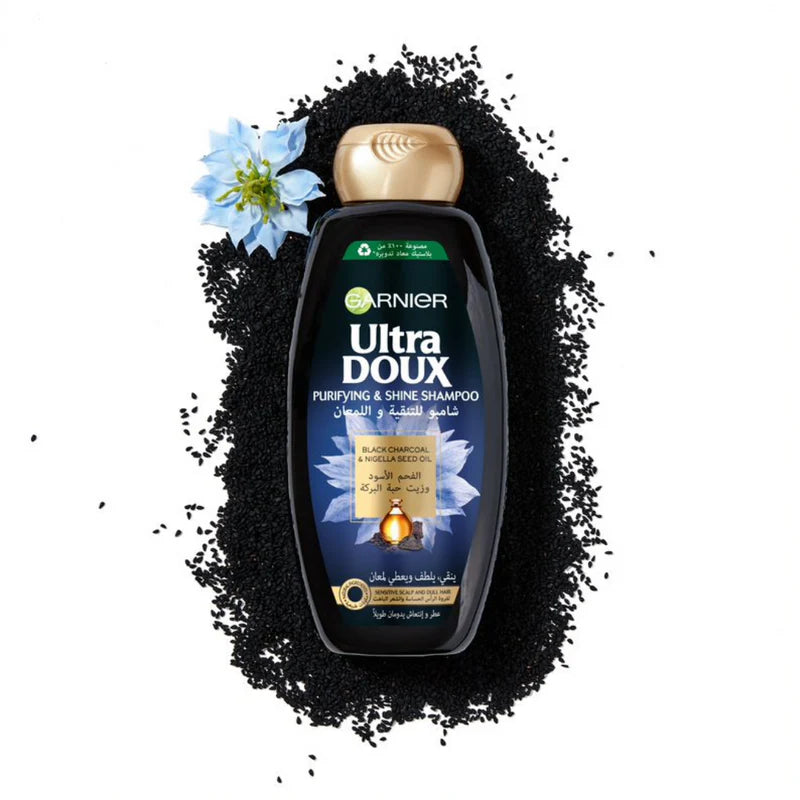 Garnier Ultra Doux Black Charcoal Shampoo 400ml