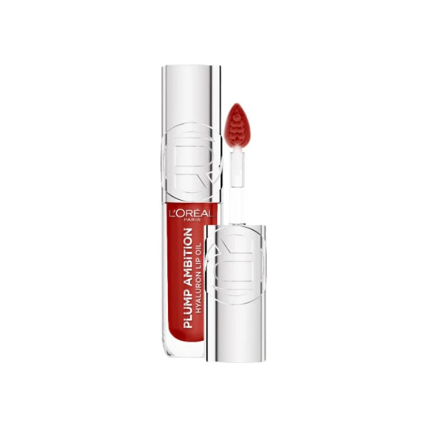 L'Oréal Paris Plump Ambition Hyaluron Lip Oil, 24HR Hydration and Volumizing Shine