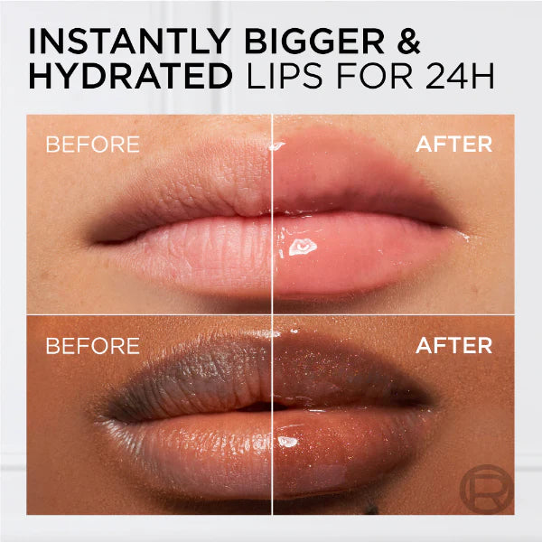 L'Oréal Paris Plump Ambition Hyaluron Lip Oil, 24HR Hydration and Volumizing Shine