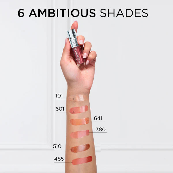 L'Oréal Paris Plump Ambition Hyaluron Lip Oil, 24HR Hydration and Volumizing Shine