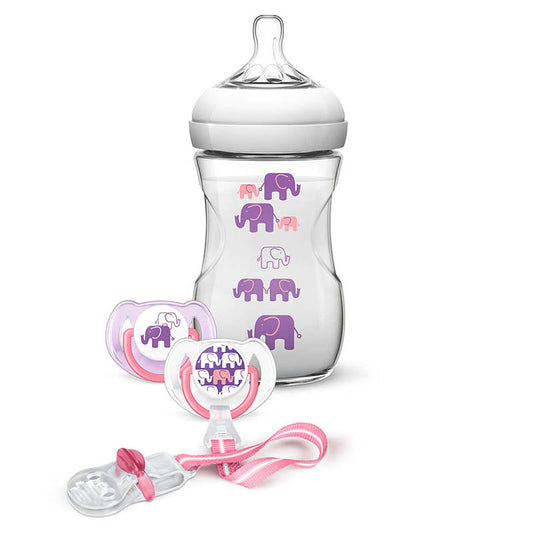 Avent Design Gift Set - Natural Pink/Purple Elephant - dsonline.me