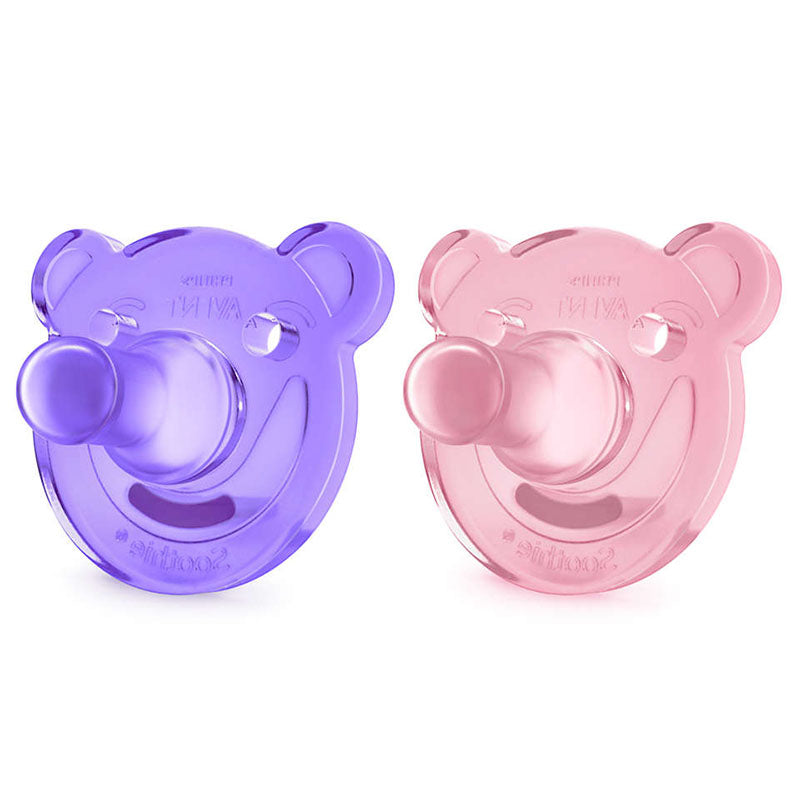 Avent 2 Shaped Orthodontic Soothie Flexible Shield 0-3m - Girl - dsonline.me