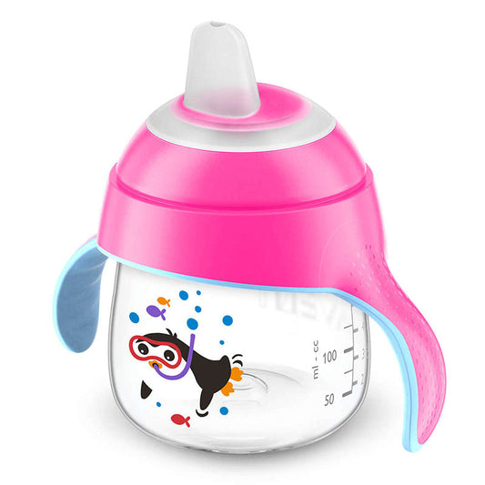 Avent Sip, No Drip Cup 200ml 6m+ Pink - dsonline.me