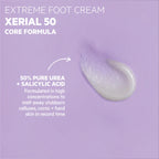 Texture riche et nourrissante de la crème SVR Xerial 50 Extrême – hydrate intensément, apaise les sensations d’inconfort et répare la peau des pieds