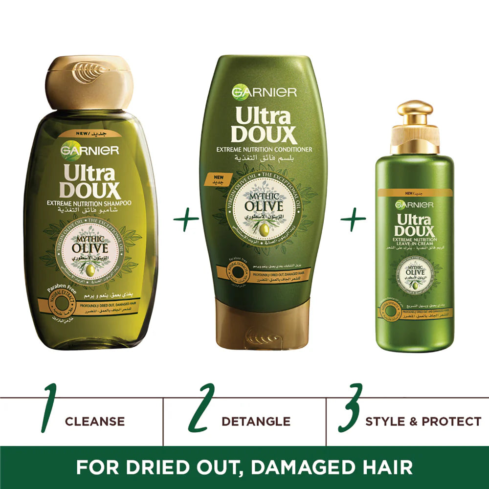 Garnier Ultra Doux Mythic Olive Extreme Nourishing Leave In Hair Cream - 200ml
