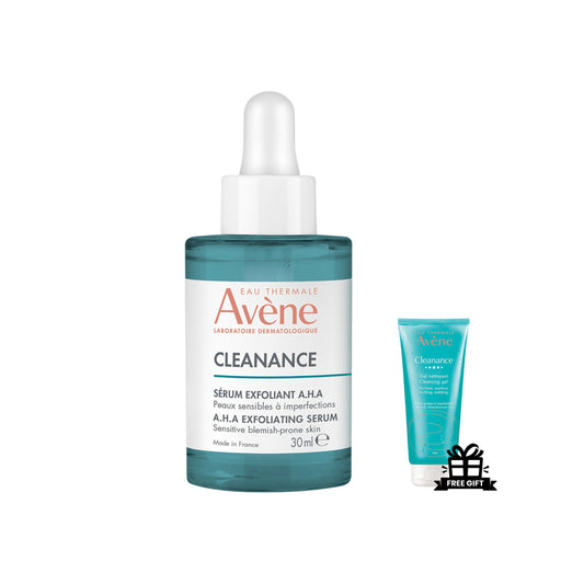 Avène Cleanance AHA Exfoliating Serum 30ml + Cleanance Cleansing Gel 15ml