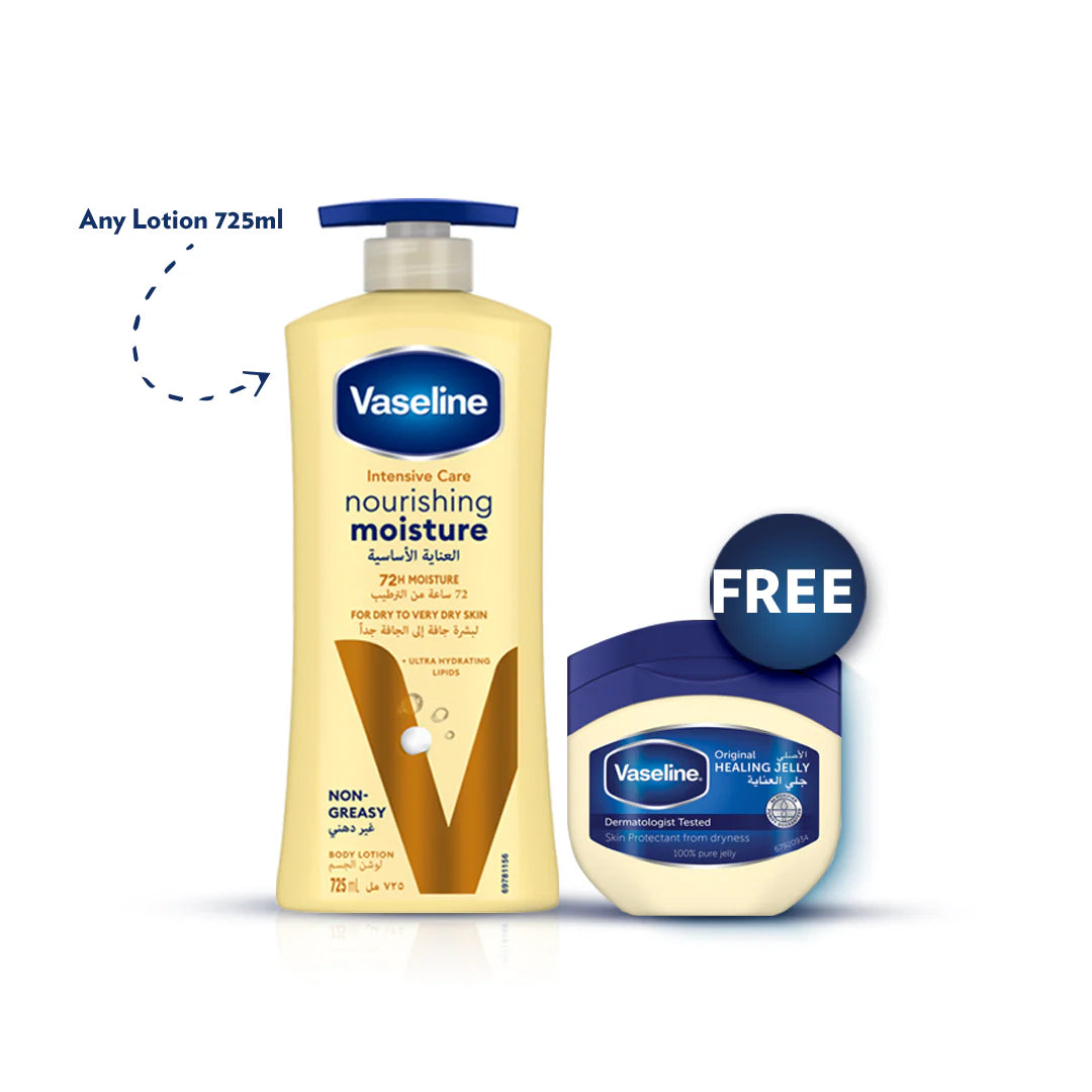 Vaseline Lotion Essential Healing 400 ML + Petroleum Jelly Original