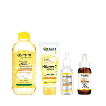 Garnier Bundle Vitamin C Skincare Collection: Cleanser, Brighten, and Renew