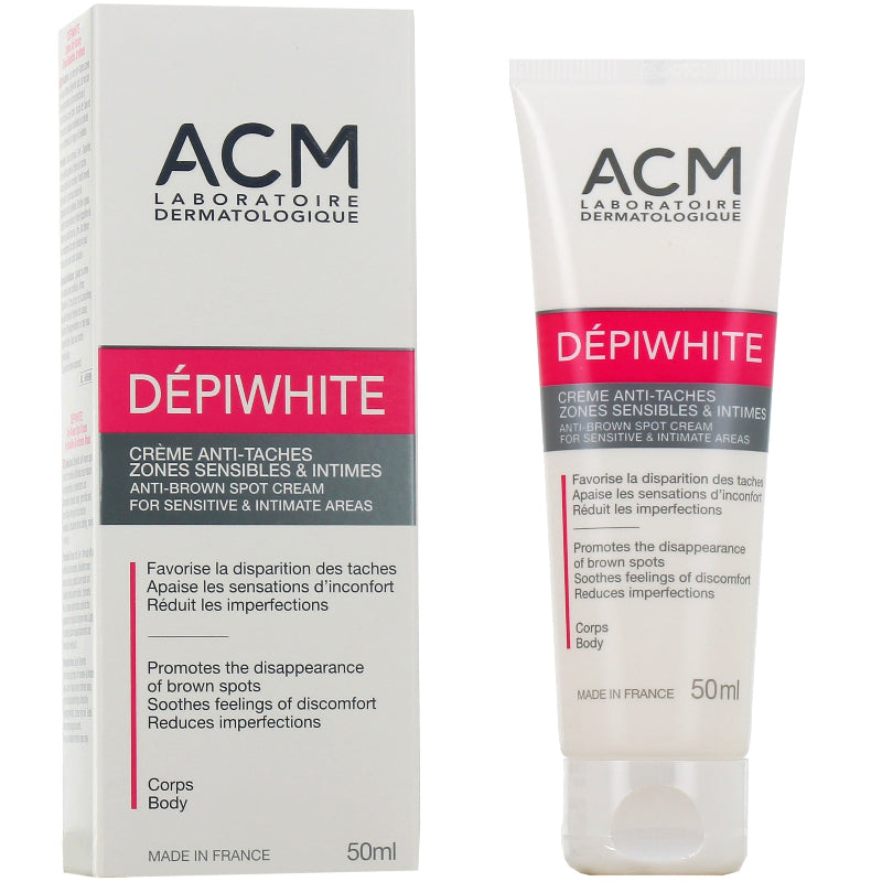 ACM Dépiwhite Anti-Dark Spot Body Cream for Sensitive Areas (50ml) - Reduces dark spots, hydrates, and promotes even skin tone with a non-greasy texture, ideal for daily use