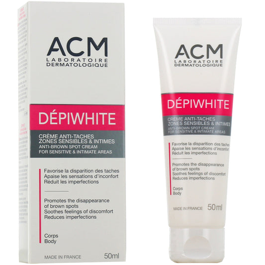 ACM Dépiwhite Anti-Dark Spot Body Cream for Sensitive Areas (50ml) - Reduces dark spots, hydrates, and promotes even skin tone with a non-greasy texture, ideal for daily use