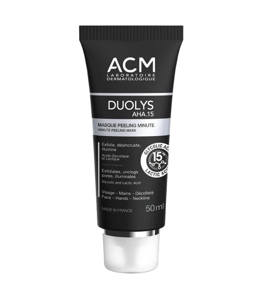 ACM Dermatological Lab skincare mask packaging on a gray background