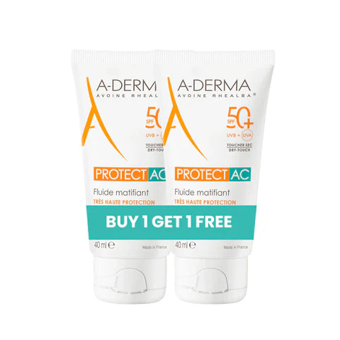 A-Derma Protect AC Mattifying Fluid SPF50 40ml Buy 1 Get 1 Free