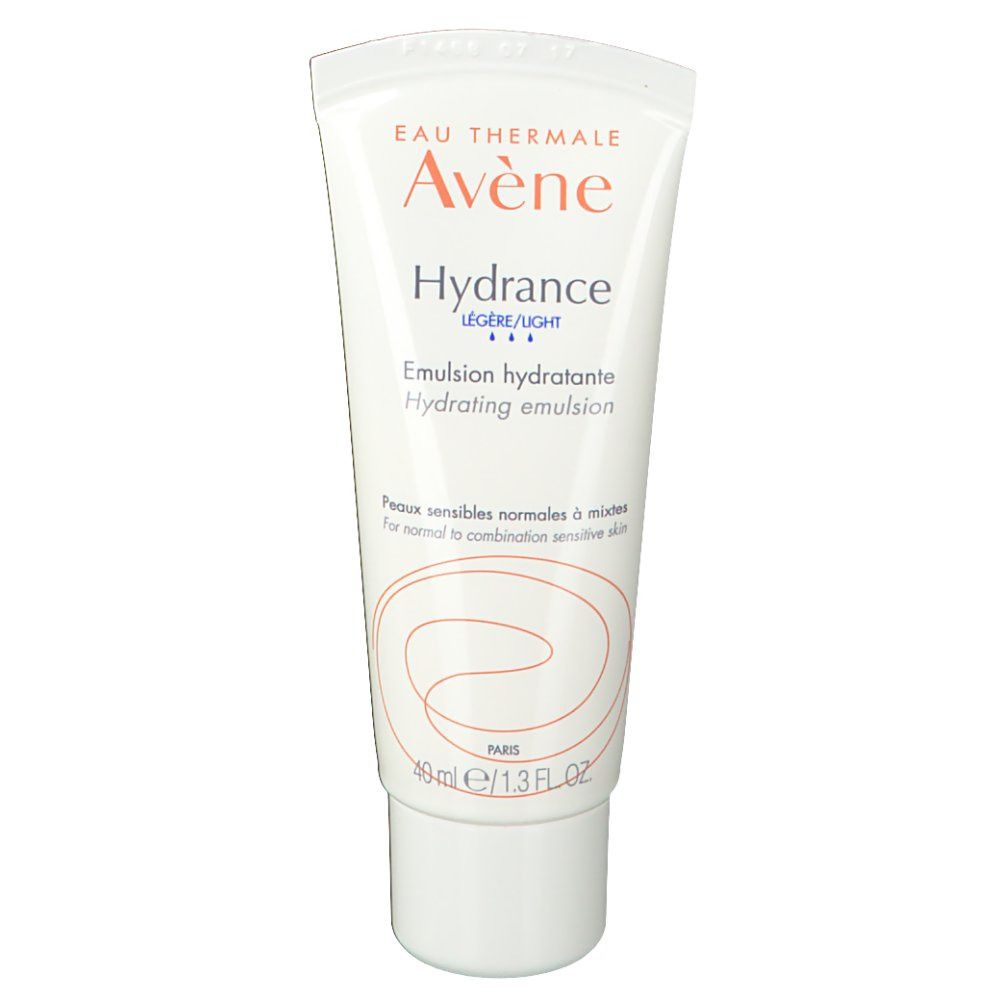Avene Hydrance light hydrating emulsion tube on a white background