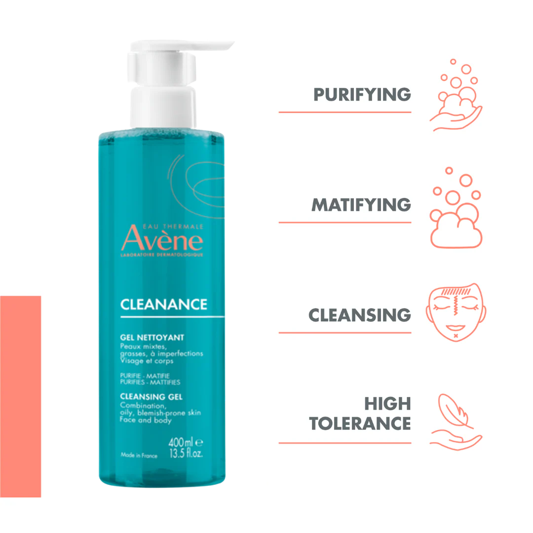 Avène Cleanance Acne Cleanser Gel for Oily Skin 400ml
