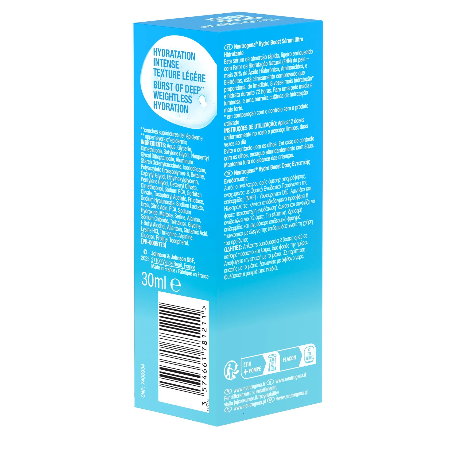 Neutrogena Hydro Boost Serum, 30ml Fragrance- Free