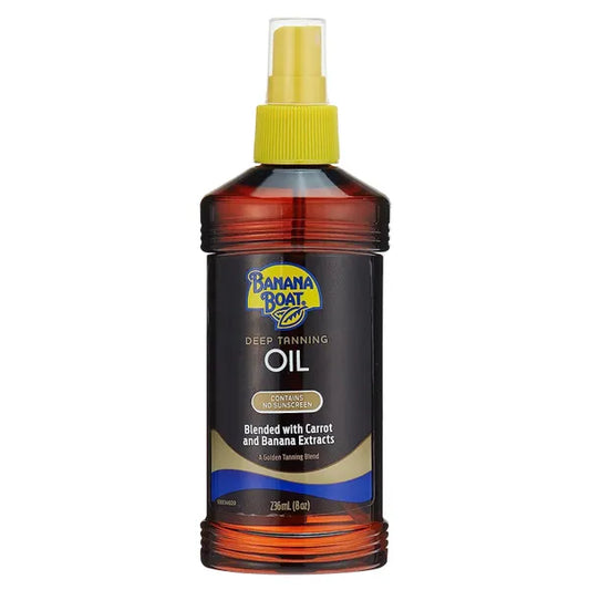Bottle of Banana Boat Deep Tanning Oil in Golden variant, 236 ml