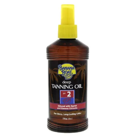 Bottle of Banana Boat Deep Tanning Oil with SPF 2, 236 ml